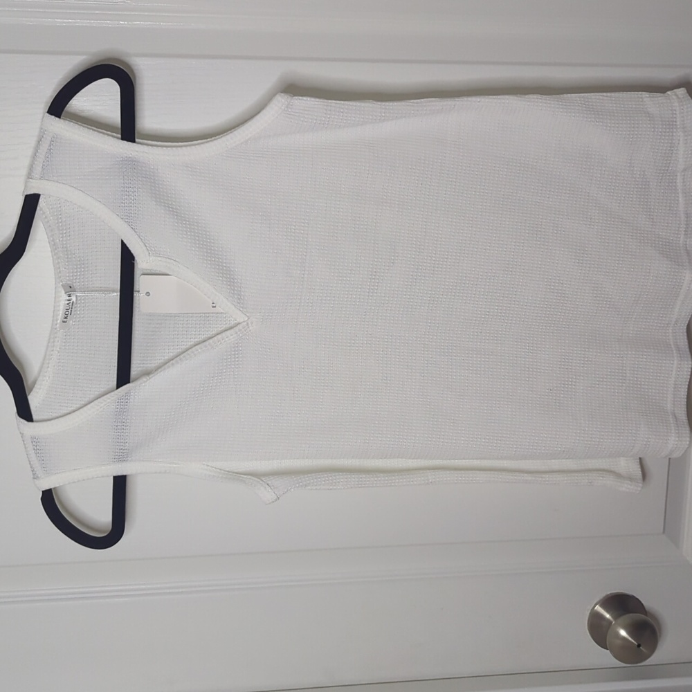 NWT‎ white waffle tank